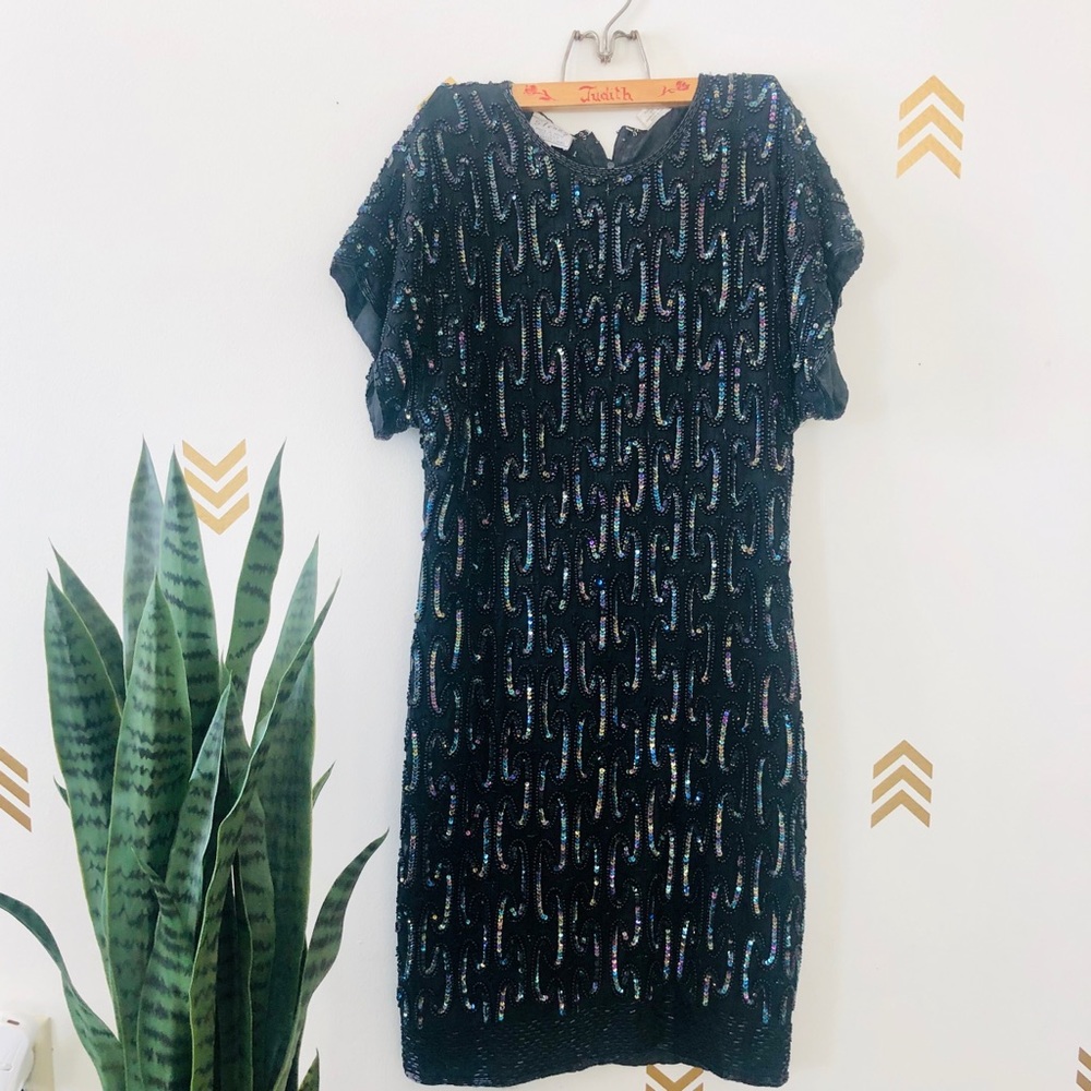 Vintage Beaded Dress. SZ 6